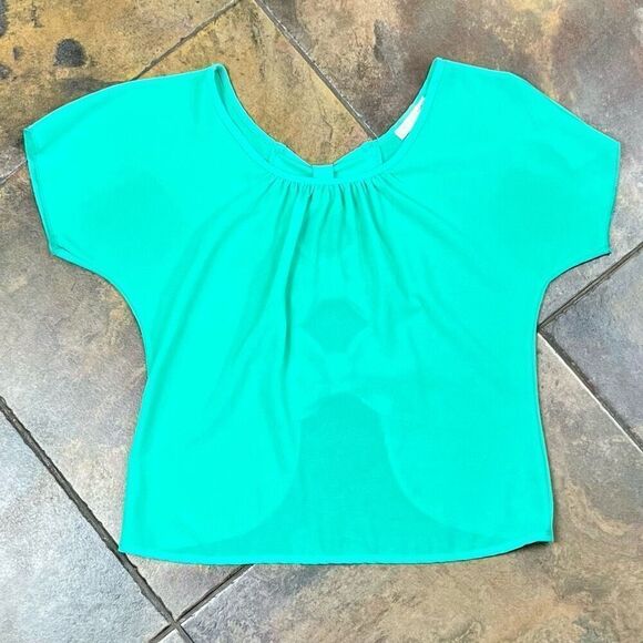 A’gaci Women’s Thin Short Sleeve Bow Back Closure Blouse - Picture 6 of 10